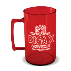 Caneca Plástica Transparente Chopp 300ml